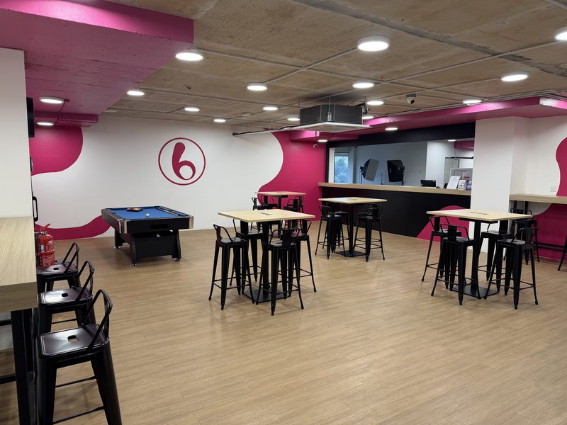 Berry Nice lounge interior in Sentul KL — pool table, TV, comfortable space to wait