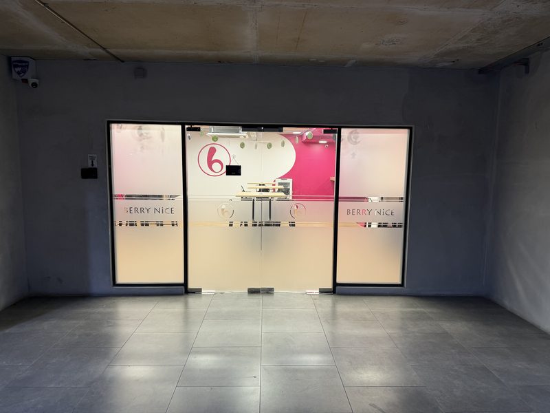 Berry Nice storefront entrance doors at LSH33 in Sentul, Kuala Lumpur